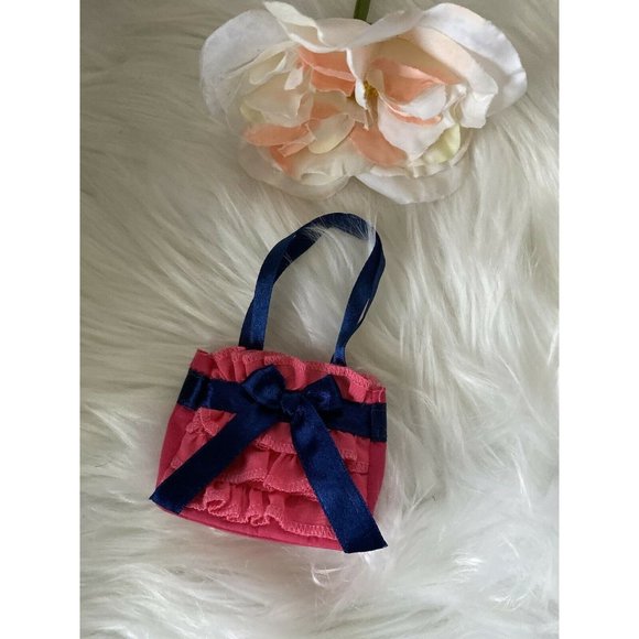 American Girl Battat OG Doll Retired Accessory Pink Navy Purse for Dolls 16" 18" - Picture 7 of 12